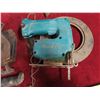 Image 8 : Makita jigsaw , antique hook hoist , pulleys and filleting knife
