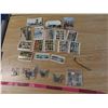 Image 1 : Stamps, pins, 3 butterflies and some old pictures