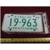 Image 1 : 1968 Sask trailer licence plate