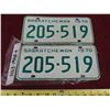 Image 1 : pair of 1970 Saskatchewan plates