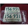 Image 1 : matching 1974 Saskatchewan plates