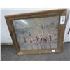 Image 1 : Vintage Framed Photo of Deer In The Wild - 16 x 20