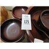Image 2 : Contemporary Mahogany Footed Salad Bowl Set