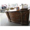 Image 5 : Michael Amini Burl/Marble Top High Boy Dresser/Nightstand/Armoire -