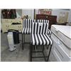 Image 1 : 3-Striped Padded Bar Stools - 3 X $