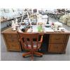 Image 1 : Aico Ornate Claw Foot Burl Executive Desk w/Chair