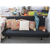 Image 1 : Black Cloth Futon Sofa