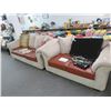 Image 1 : Beige Cloth Sofa/Loveseat Set