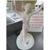Image 2 : Figural Girl Porcelain Vase w/Silk Flowers