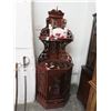 Image 1 : Ornately Carved Cherry Corner Cabinet
