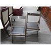 Image 3 : Padded Wooden Folding Chairs - Pair