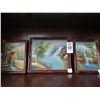Image 1 : Small Oriental Framed Wall Art - Set of 3