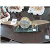 Image 1 : Brass w/Marble Base Airplane Desk Clock