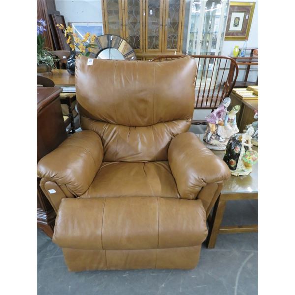 Saddle Leather Oversized Recliner