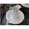 Image 1 : White Porcelain Pitcher w/Bowl
