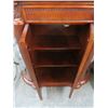 Image 3 : Cherry Oval Granite Top Curio Sided Cabinet