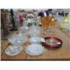 Image 1 : Asst. Pressed Glass and Crystal Bowls, Dishes, Art Glass Goblets