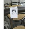 Image 2 : Mocha Tubular Swivel Bar Stool w/Tan Padded Seat - Pair