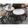 Image 1 : Antique Mahogany Marble Top Small Tables - 2