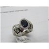 Image 2 : Platinum Sapphire Diamond Ring Approx. 1.23 Sapphire, 1.10 CT Diamonds,