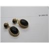 Image 2 : 14K YG Black Onyx Earrrings, 11.5 Grams, Retail Replacement - $1,650.00