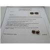 Image 1 : 14K YG Diamond & Gemstone Earrings, Approx. 4.5 CT Gemstones, 7.1 Grams