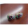 Image 3 : 14K YG Diamond & Gemstone Earrings, Approx. 4.5 CT Gemstones, 7.1 Grams