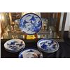 Image 1 : JAPANESE BLUE & WHITE PLATES (8 PCS) (DOES NOT INCLUDE STAND)