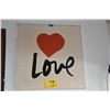 Image 1 : ACRYLIC FRAMED "LOVE"; UNSIGNED