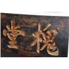 Image 2 : HAND CARVED & SIGNED SHOP SIGN "KAN BAN" (39" X 21")