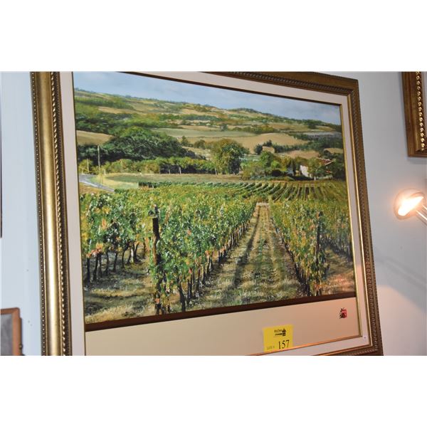 FRAMED FRENCH GICLEE; VINEYARD BY OTSUKA (42 3/4  X 35 1/2 )