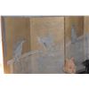Image 2 : 4 PANEL JAPANESE FALCONS SCREEN, POLYCHROME & SIGNED (68" X 34 1/2")