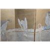 Image 5 : 4 PANEL JAPANESE FALCONS SCREEN, POLYCHROME & SIGNED (68" X 34 1/2")