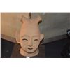 Image 2 : HAND THROWN JAPANESE FETISH HEAD (HANIWA) W/STAND (13")