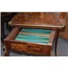 Image 8 : FRENCH FLIP TOP GAME TABLE W/MARQUETRY INLAY & GAME DRAWER