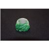 Image 1 : CHINESE CARVED GREEN & WHITE JADEITE ARCHER'S RING