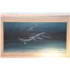 Image 2 : FRAMED ACRYLIC OR OIL ON CANVAS BY ROBERT LYN NELSON, UNKNOWN TITLE, DATED 1979, DEPICTING A POD OF 
