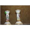 Image 2 : ANTIQUE DRESDEN HAND PAINTED CANDLE HOLDERS BY CARL THIEME (5" X 3")