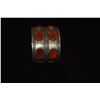 Image 3 : HEAVY SILVER TRIBAL BRACELET SET W/CARNELIANS