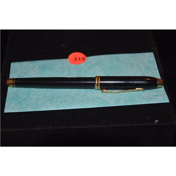 CROSS BLACK & GOLD ROLLERBALL PEN