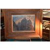 Image 1 : FRAMED OIL ON CANVAS BY D. HOWARD HITCHCOCK (1861-1993) , TITLED WAIMEA CANYON, DEPICTING A ROCKY RI