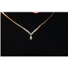 Image 2 : 14K DIAMOND NECKLACE (.75 CTW ROUND DIAMONDS (11) & .50 CT PEAR DIAMOND) (1.25 CTW) (5.75 GTW)