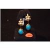 Image 1 : MING'S 14K CHRYSOCOLLA EAR CLIPS W/BOX (12 GTW)