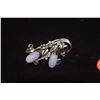 Image 2 : MING'S PALLADIUM LAVENDER JADE & DIAMOND (APPROX .63 CTW) BROOCH (15.2 GTW)