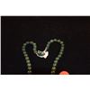 Image 2 : MING'S 14K DARK GREEN JADE NECKLACE (47 BEADS) (22 1/4")