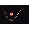 Image 2 : 14K BLUE TOPAZ (2.5 CT) & DIAMOND NECKLACE (6.9 GTW)