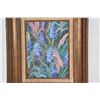 Image 1 : FRAMED OIL ON CANVAS, BLUE GINGER & PINK TI; SIGNED FERN PIETSCH (16 1/4" X 19 1/4")