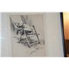 Image 3 : FRAMED DRYPOINT, DODIE SLEEPING; SIGNED DODIE WARREN