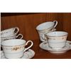 Image 2 : NORITAKE IVORY CHINA, SUFFOLK PATTERN TEA CUPS & SAUCERS (16 PCS)