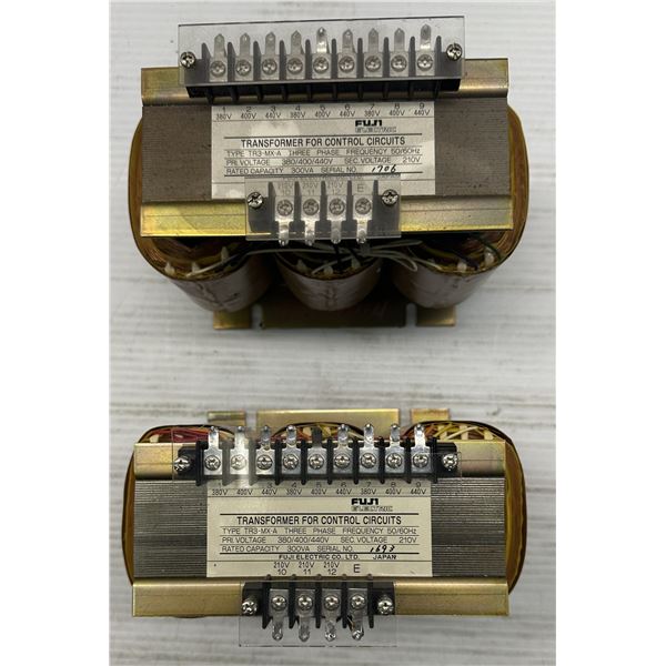 (2) Fuji Electric #TR3-MX-A Three Phase Frequency Transformers for Control Circuits